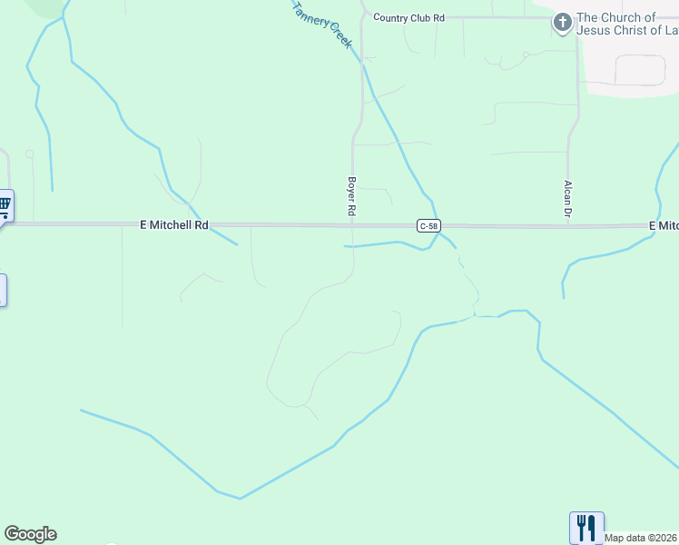 map of restaurants, bars, coffee shops, grocery stores, and more near 264 Harbor View Lane in Petoskey