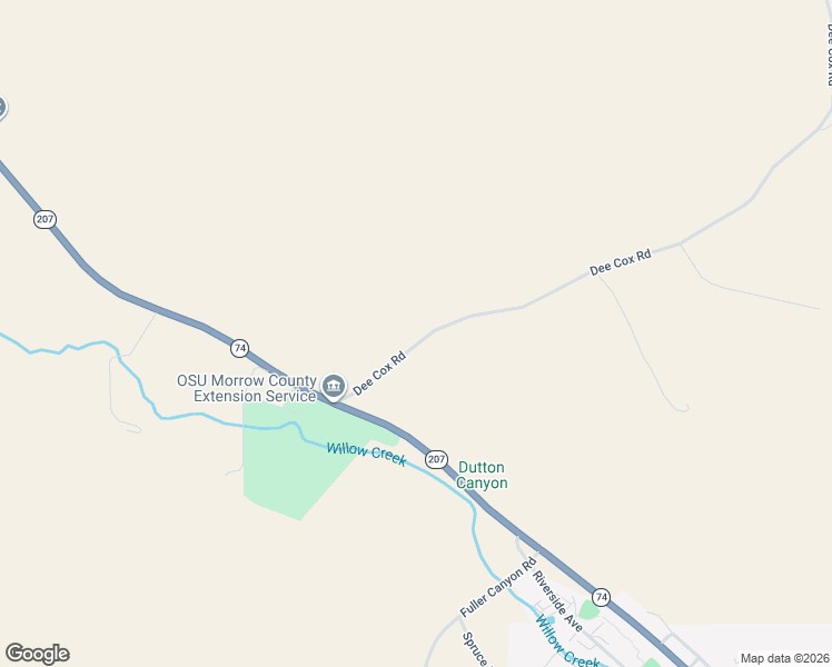 map of restaurants, bars, coffee shops, grocery stores, and more near Dee Cox Road in Heppner