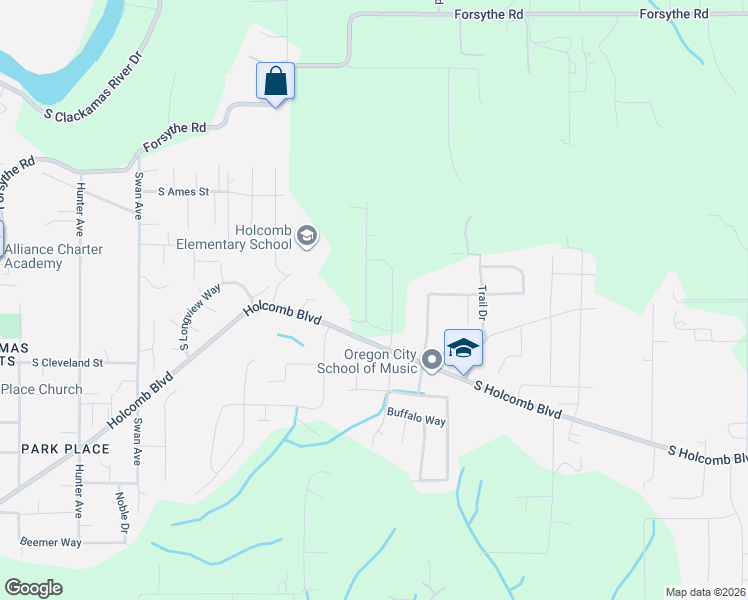 map of restaurants, bars, coffee shops, grocery stores, and more near 16098 Barlow Trail Ln in Oregon City