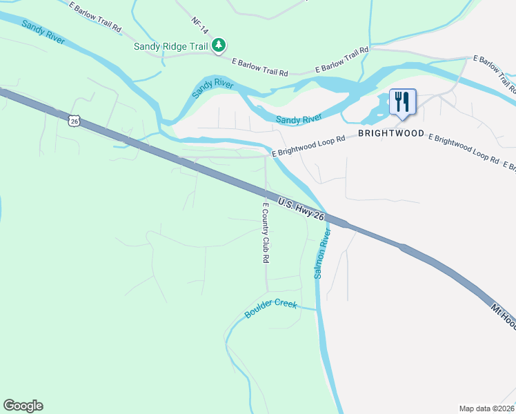 map of restaurants, bars, coffee shops, grocery stores, and more near 20559 East Country Club Road in Clackamas County