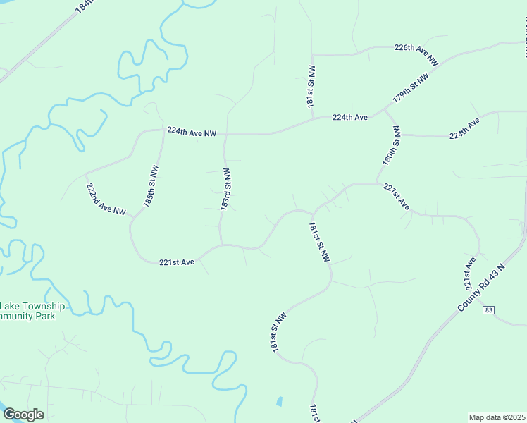 map of restaurants, bars, coffee shops, grocery stores, and more near 18174 221st Avenue Northwest in Big Lake