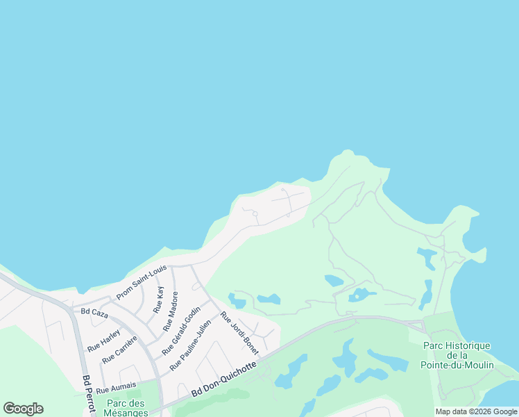 map of restaurants, bars, coffee shops, grocery stores, and more near Croissant Saint-Louis in Notre-Dame-de-l'Île-Perrot