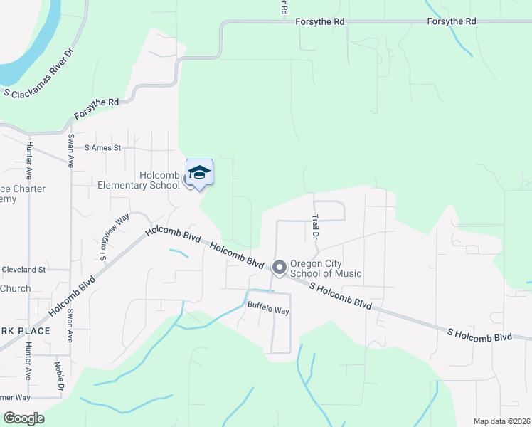 map of restaurants, bars, coffee shops, grocery stores, and more near 16061 Winston Drive in Oregon City
