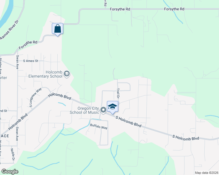 map of restaurants, bars, coffee shops, grocery stores, and more near 14971 South Armel Drive in Oregon City