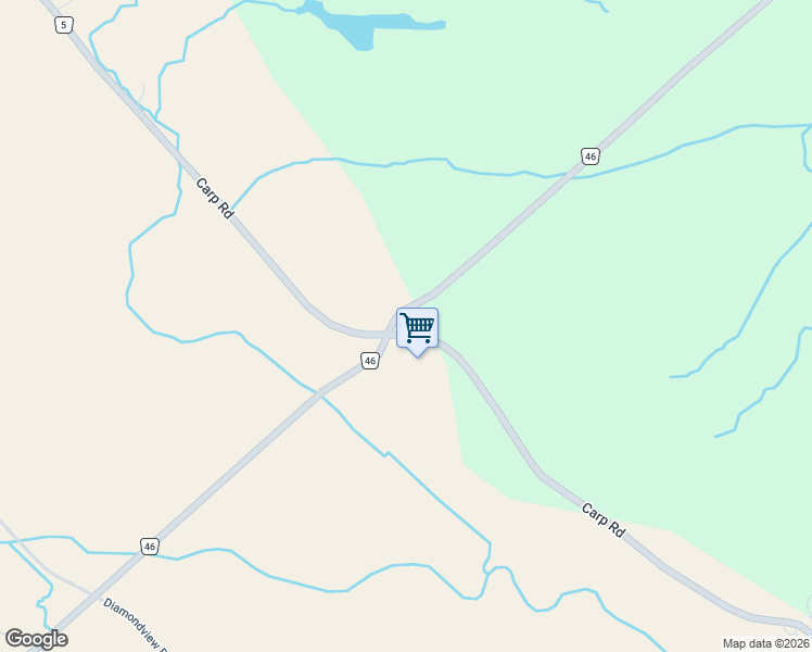 map of restaurants, bars, coffee shops, grocery stores, and more near 6548 Carp Road in Ottawa