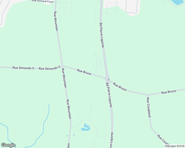 map of restaurants, bars, coffee shops, grocery stores, and more near 35 Rue Bruce in Granby