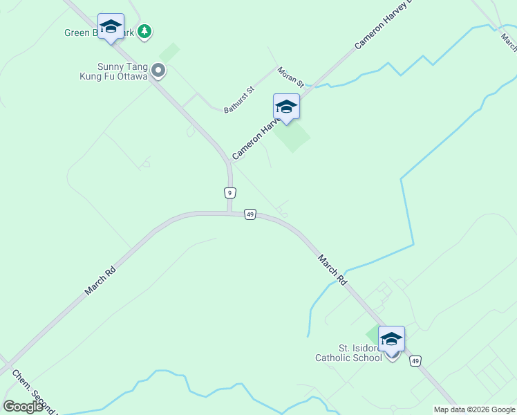 map of restaurants, bars, coffee shops, grocery stores, and more near 8 Campbell Reid Court in Ottawa