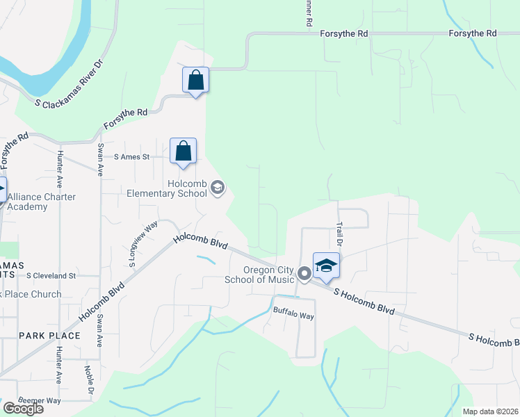 map of restaurants, bars, coffee shops, grocery stores, and more near 14737 Holcomb Boulevard in Oregon City