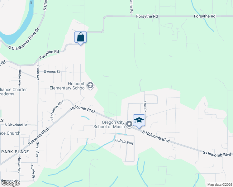 map of restaurants, bars, coffee shops, grocery stores, and more near 16061 Winston Drive in Oregon City