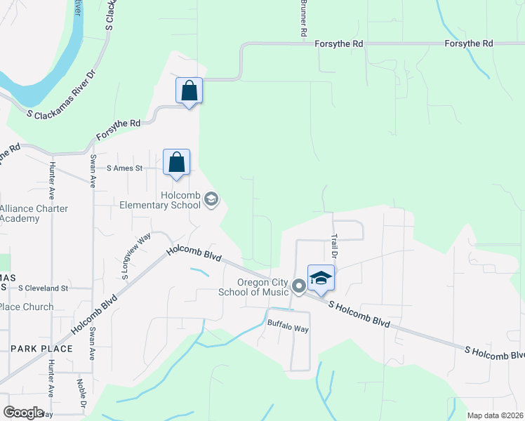 map of restaurants, bars, coffee shops, grocery stores, and more near 16044 Serres Farms Way in Oregon City