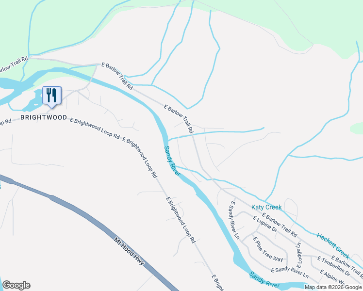 map of restaurants, bars, coffee shops, grocery stores, and more near 20480 East Donny Dell Lane in Rhododendron