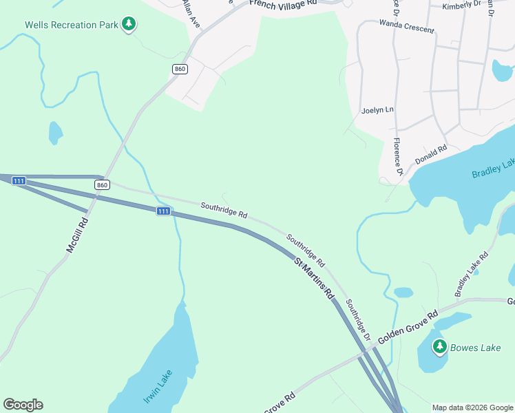 map of restaurants, bars, coffee shops, grocery stores, and more near 86 Southridge Road in Rothesay