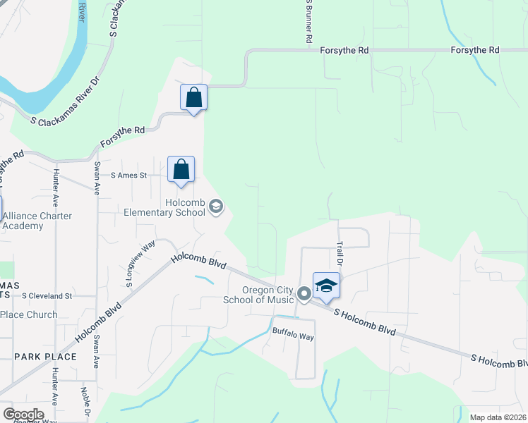 map of restaurants, bars, coffee shops, grocery stores, and more near in Oregon City