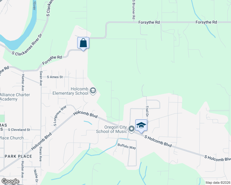 map of restaurants, bars, coffee shops, grocery stores, and more near in Oregon City