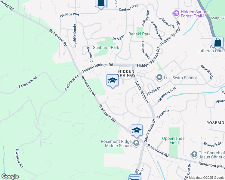 map of restaurants, bars, coffee shops, grocery stores, and more near 1025 Rosemont Road in West Linn