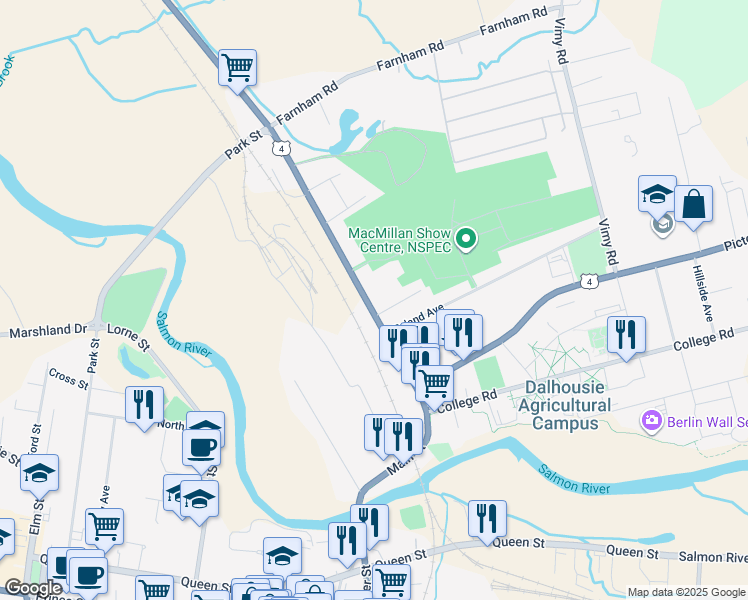 map of restaurants, bars, coffee shops, grocery stores, and more near 180 Main Street in Truro