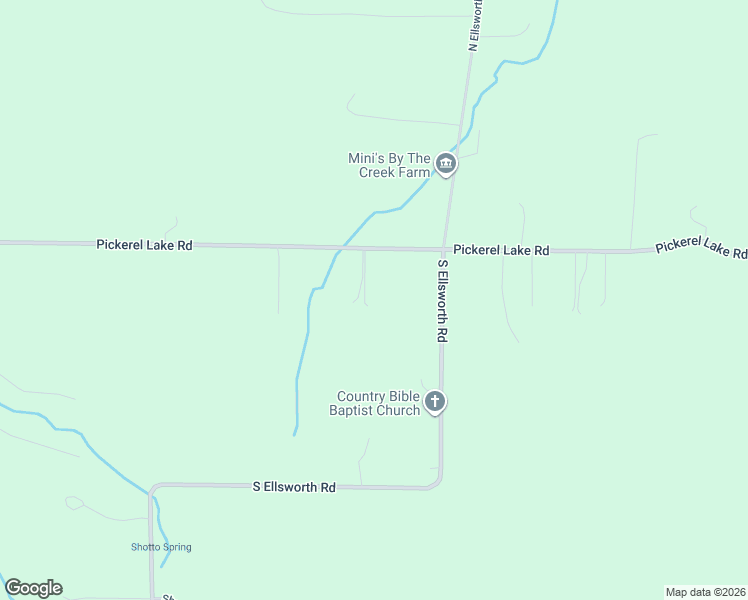 map of restaurants, bars, coffee shops, grocery stores, and more near 9540 Pickerel Lake Road in Petoskey