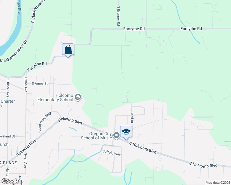 map of restaurants, bars, coffee shops, grocery stores, and more near 15990 South Umberview Lane in Oregon City