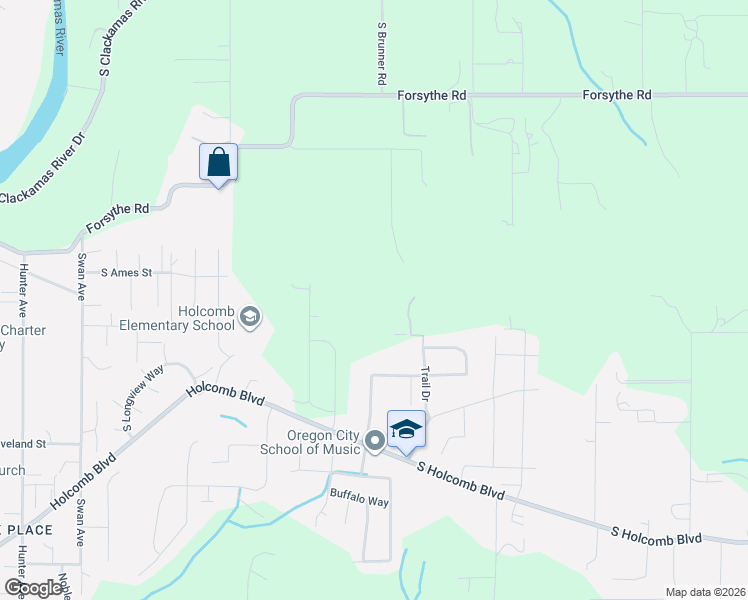 map of restaurants, bars, coffee shops, grocery stores, and more near 15990 South Umberview Lane in Oregon City