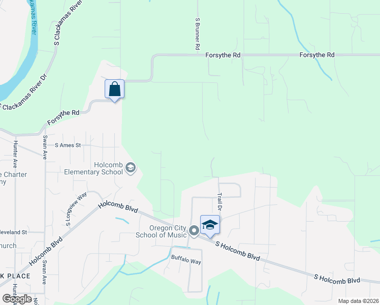 map of restaurants, bars, coffee shops, grocery stores, and more near 15990 South Umberview Lane in Oregon City