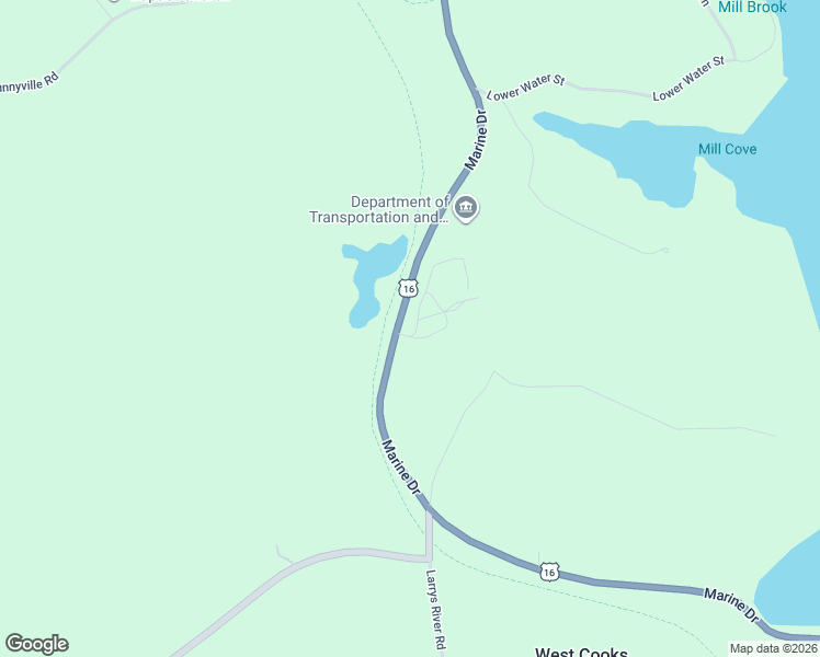 map of restaurants, bars, coffee shops, grocery stores, and more near Nova Scotia Trunk 16 in Guysborough