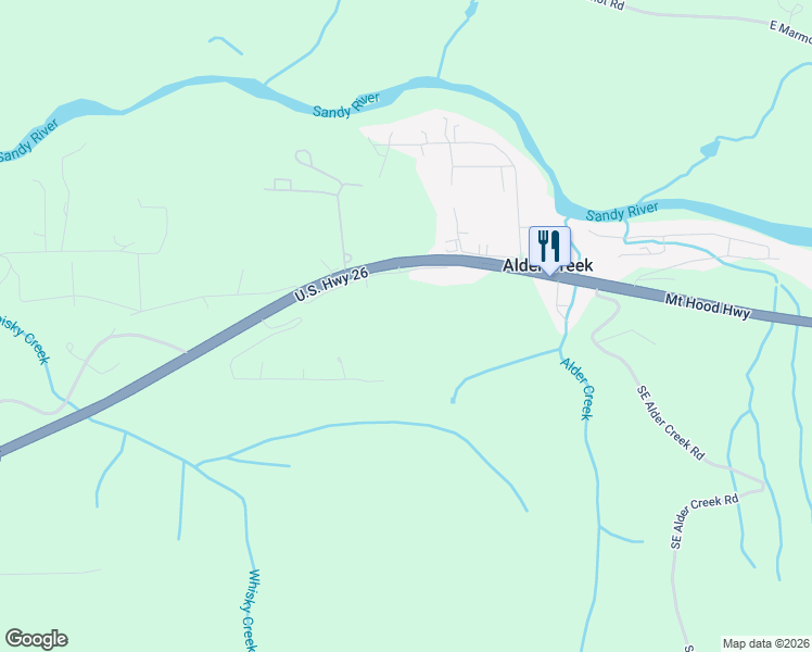 map of restaurants, bars, coffee shops, grocery stores, and more near 54040 U.S. 26 in Sandy