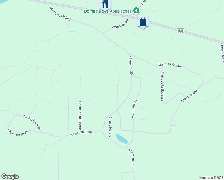 map of restaurants, bars, coffee shops, grocery stores, and more near 49 Chemin Maxime in Notre-Dame-des-Bois