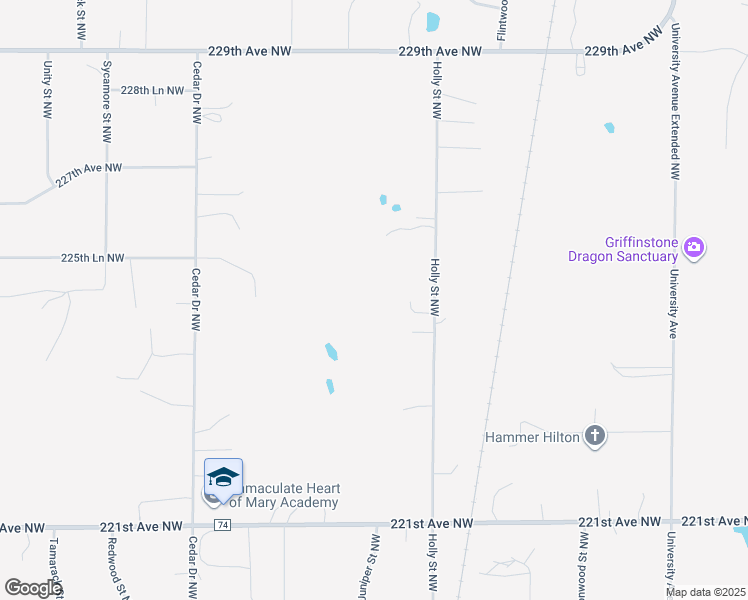 map of restaurants, bars, coffee shops, grocery stores, and more near 22440 Holly Street Northwest in Bethel