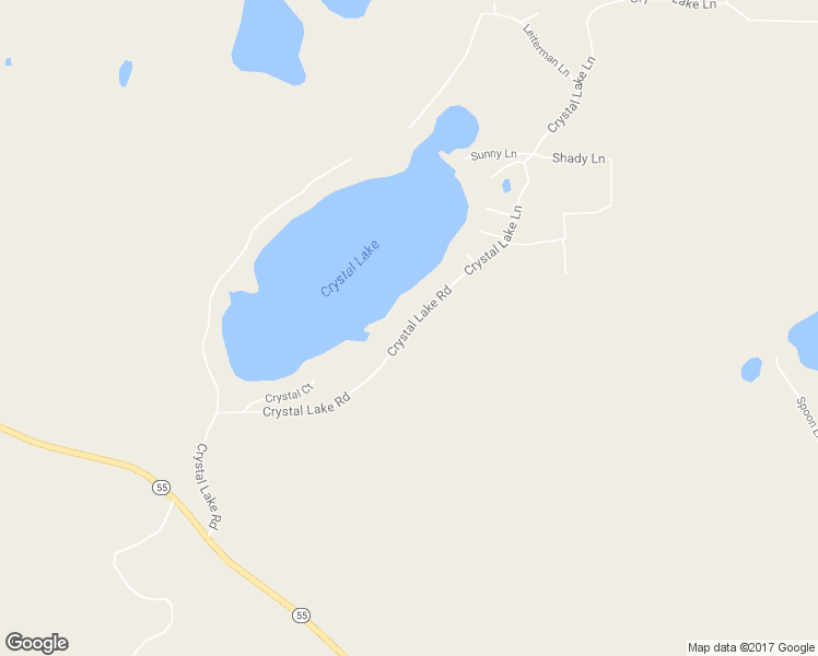 map of restaurants, bars, coffee shops, grocery stores, and more near Crystal Lake Road in Pickerel