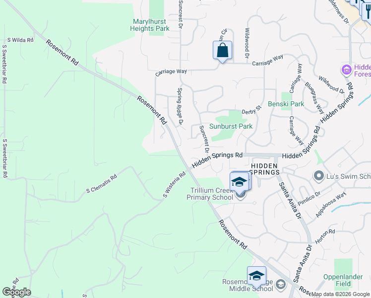 map of restaurants, bars, coffee shops, grocery stores, and more near 19874 Bennington Court in West Linn