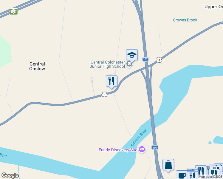 map of restaurants, bars, coffee shops, grocery stores, and more near 1 Onslow Road in Central Onslow