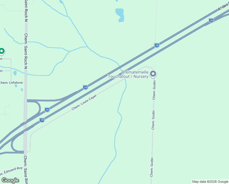 map of restaurants, bars, coffee shops, grocery stores, and more near 634 Chemin Louis-Cayer in Sherbrooke