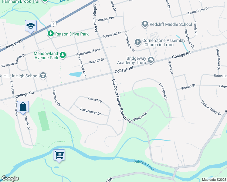 map of restaurants, bars, coffee shops, grocery stores, and more near 40 Old Court House Branch Road in Bible Hill