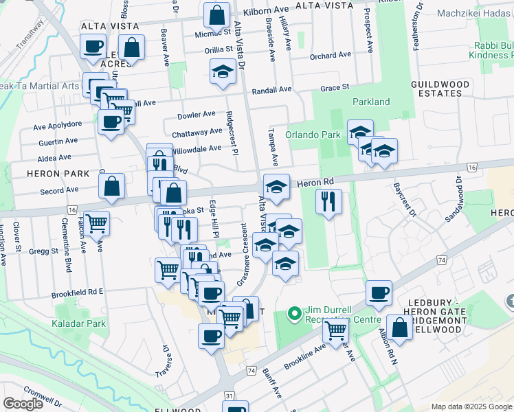 Alta Vista Ottawa Map 2516 Alta Vista Drive, Ottawa On - Walk Score