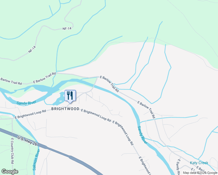 map of restaurants, bars, coffee shops, grocery stores, and more near 63645 East Barlow Trail Road in Mount Hood Village
