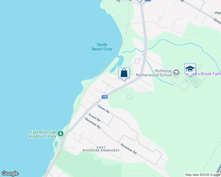 map of restaurants, bars, coffee shops, grocery stores, and more near 2865 Rothesay Road in Rothesay