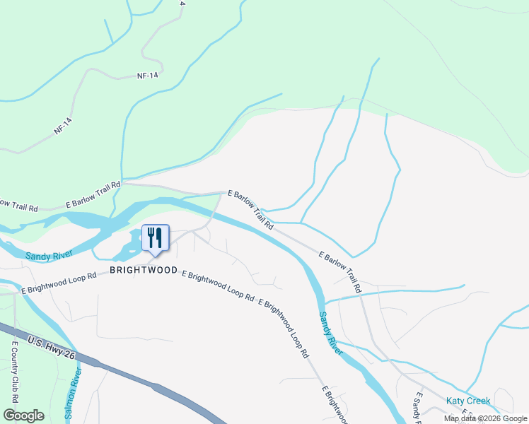map of restaurants, bars, coffee shops, grocery stores, and more near 63645 East Barlow Trail Road in Mount Hood Village