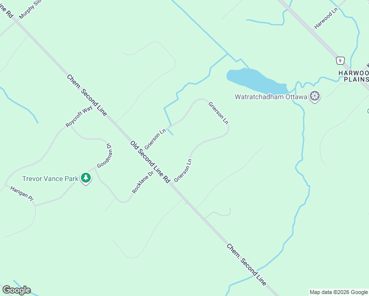 map of restaurants, bars, coffee shops, grocery stores, and more near 7 Grierson Lane in Ottawa