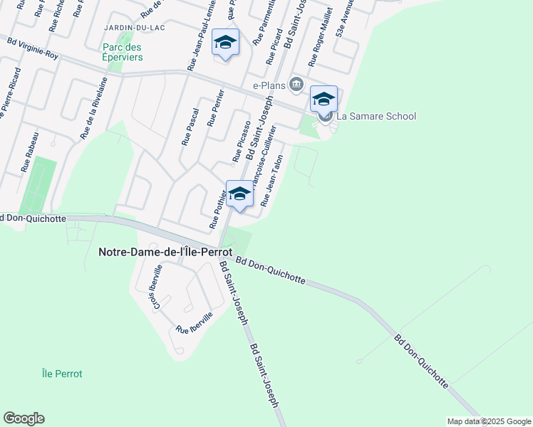 map of restaurants, bars, coffee shops, grocery stores, and more near 64 Rue Jean-Talon in Notre-Dame-de-l'Île-Perrot