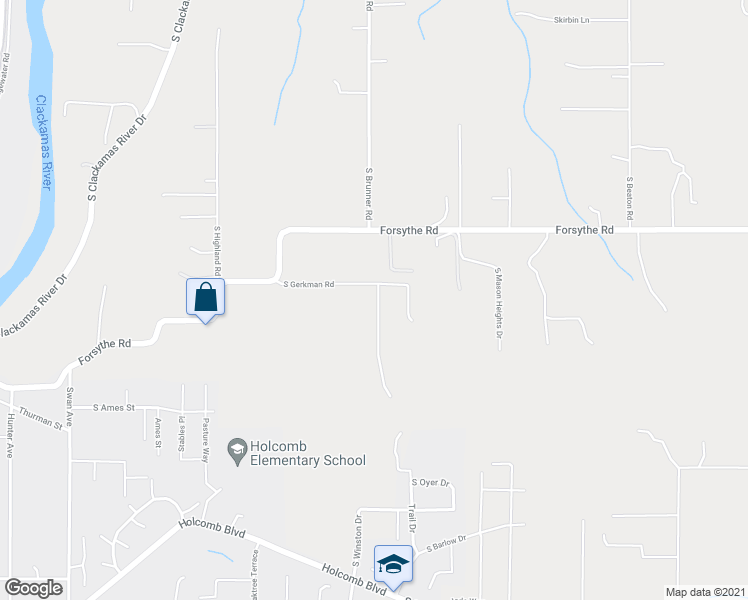 map of restaurants, bars, coffee shops, grocery stores, and more near 14740 South Gerkman Road in Oregon City
