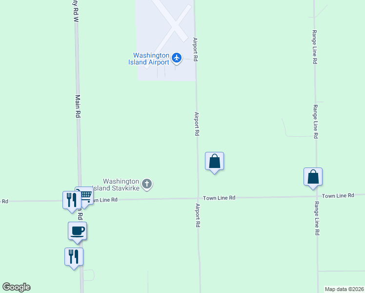 map of restaurants, bars, coffee shops, grocery stores, and more near 1397 Airport Road in Washington