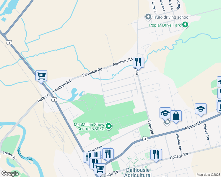 map of restaurants, bars, coffee shops, grocery stores, and more near 47 Wild Chance Drive in Truro