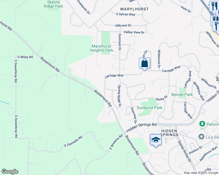 map of restaurants, bars, coffee shops, grocery stores, and more near 1845 Deana Dr in West Linn