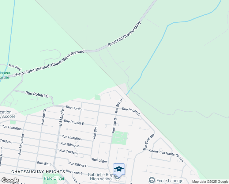 map of restaurants, bars, coffee shops, grocery stores, and more near 190 Rue du Boisé in Châteauguay