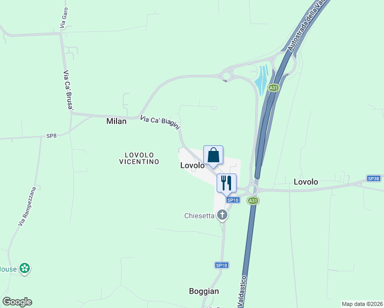 map of restaurants, bars, coffee shops, grocery stores, and more near in Lovolo