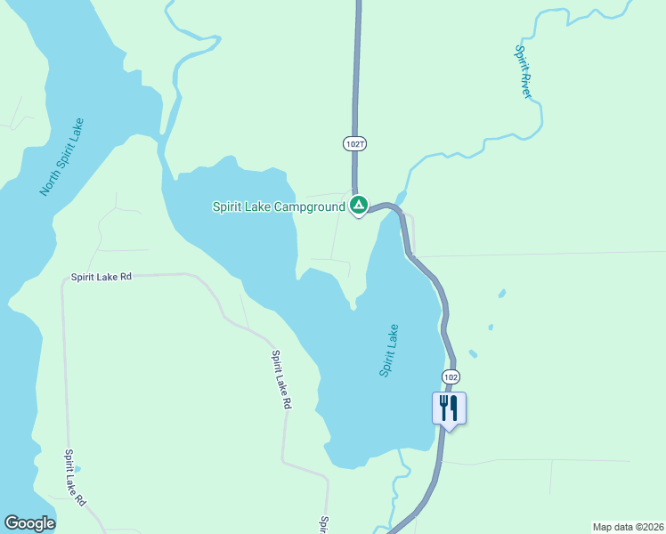 map of restaurants, bars, coffee shops, grocery stores, and more near W1817 Little Spirit Drive in Rib Lake