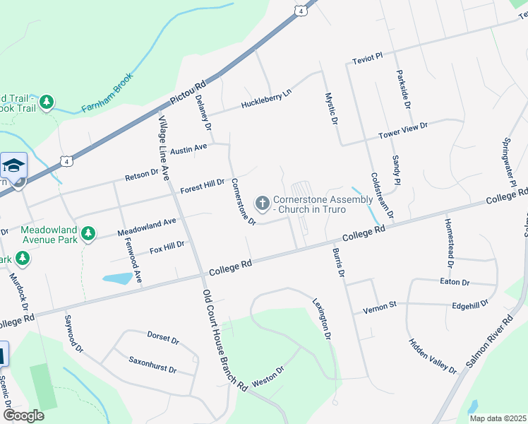 map of restaurants, bars, coffee shops, grocery stores, and more near 14 Cornerstone Drive in Truro