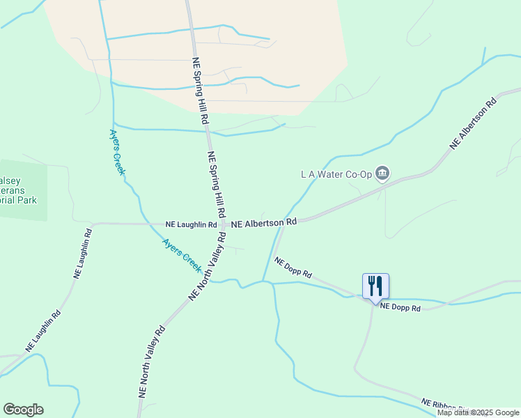 map of restaurants, bars, coffee shops, grocery stores, and more near 22835 Northeast Albertson Road in Gaston