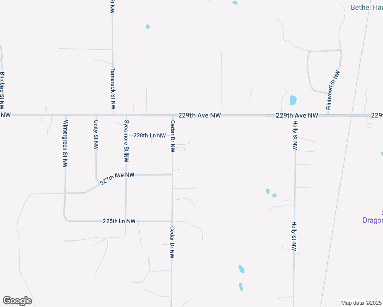 map of restaurants, bars, coffee shops, grocery stores, and more near 22761 Cedar Drive Northwest in Bethel