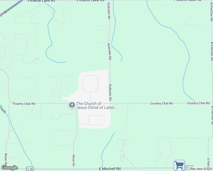 map of restaurants, bars, coffee shops, grocery stores, and more near 853 Kolinske Road in Petoskey